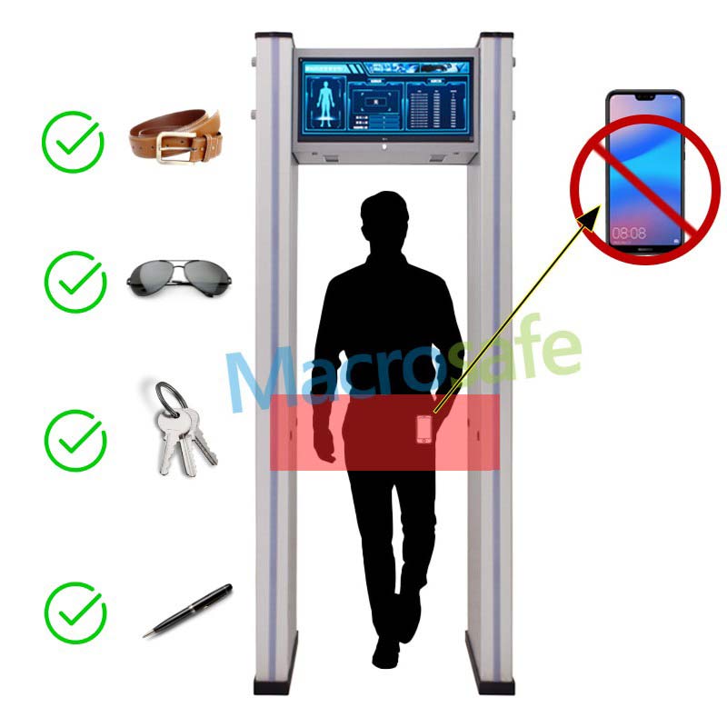 Walk Through Metal Detector for Schools: Phone No Escape